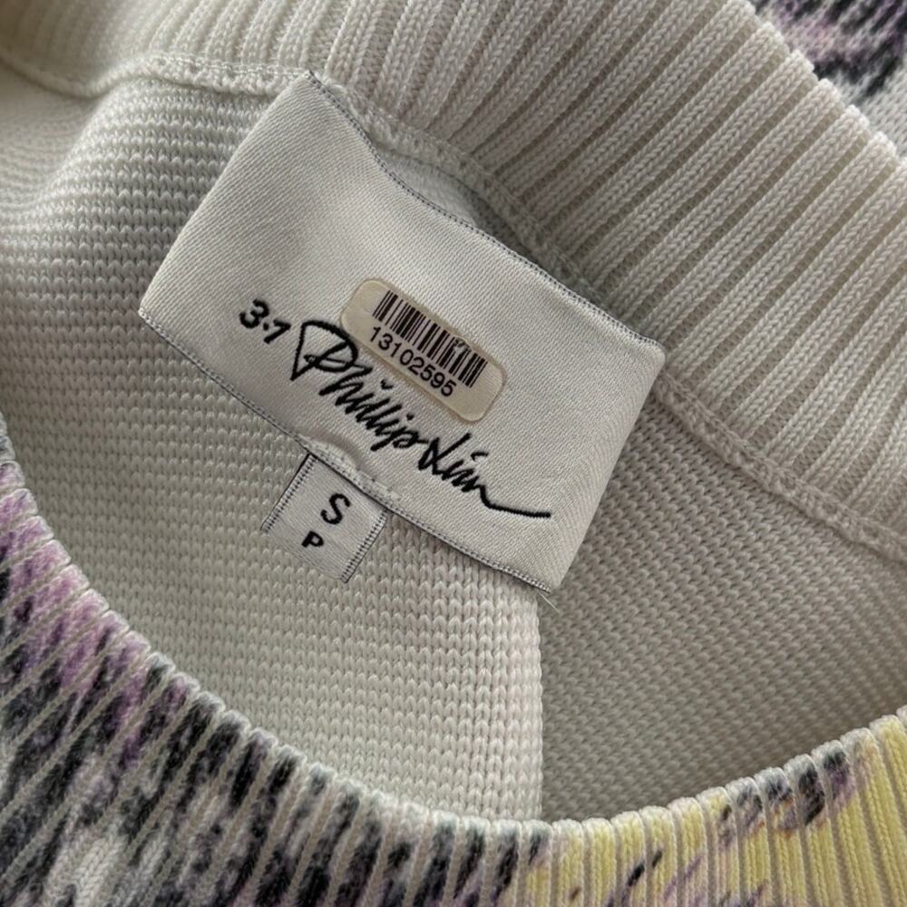 3.1 Phillip Lim White Abstract Daisy Pullover Sweater - Picture 10 of 12